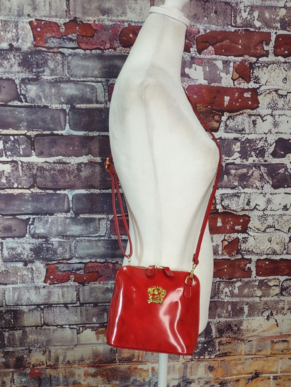 Pratesi Firenze Patent Leather Crossbody Bag